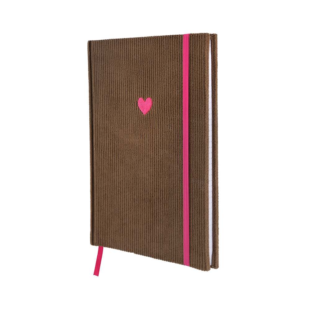 Notizbuch Kord "Taupe"