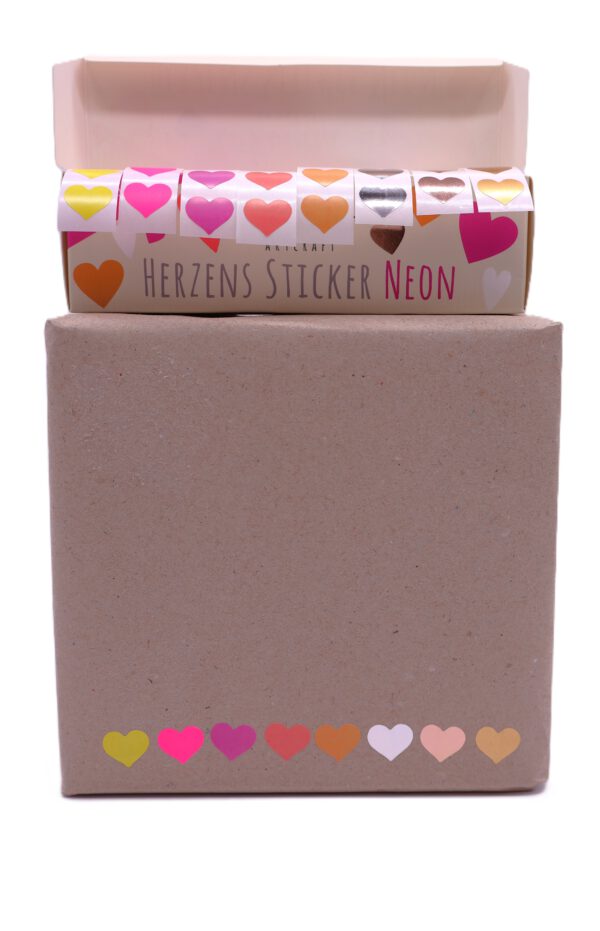 500 Herzens Sticker "Neon" – Bild 5