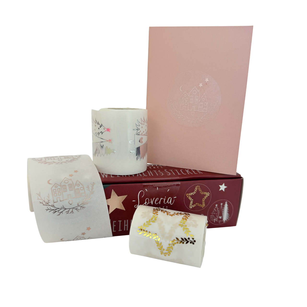 150 Weihnachts Sticker "transparent" – Bild 7