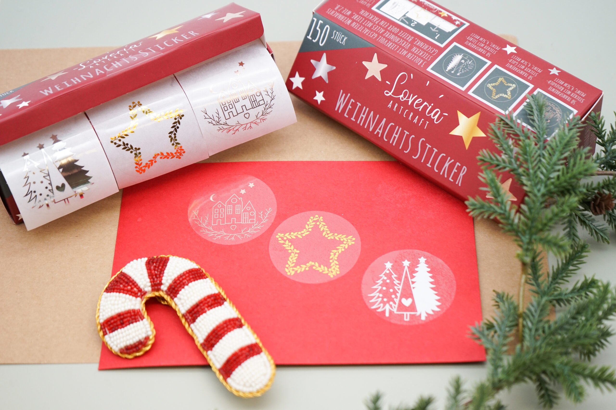 150 Weihnachts Sticker "transparent" – Bild 4