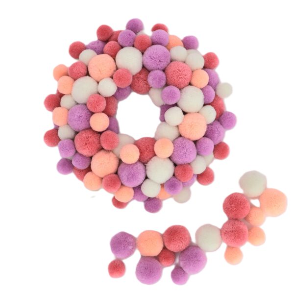 Pompons Set 100 Teile "Apricot" – Bild 7