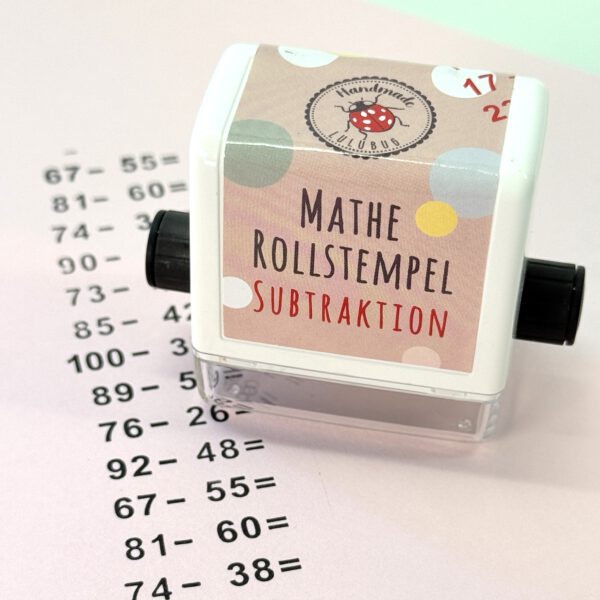 Mathe Rollstempel "Subtraktion" – Bild 4