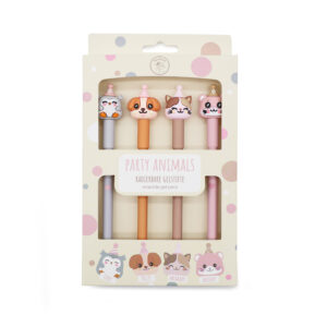"Party Animals" Erasable Pencils, Set of 4