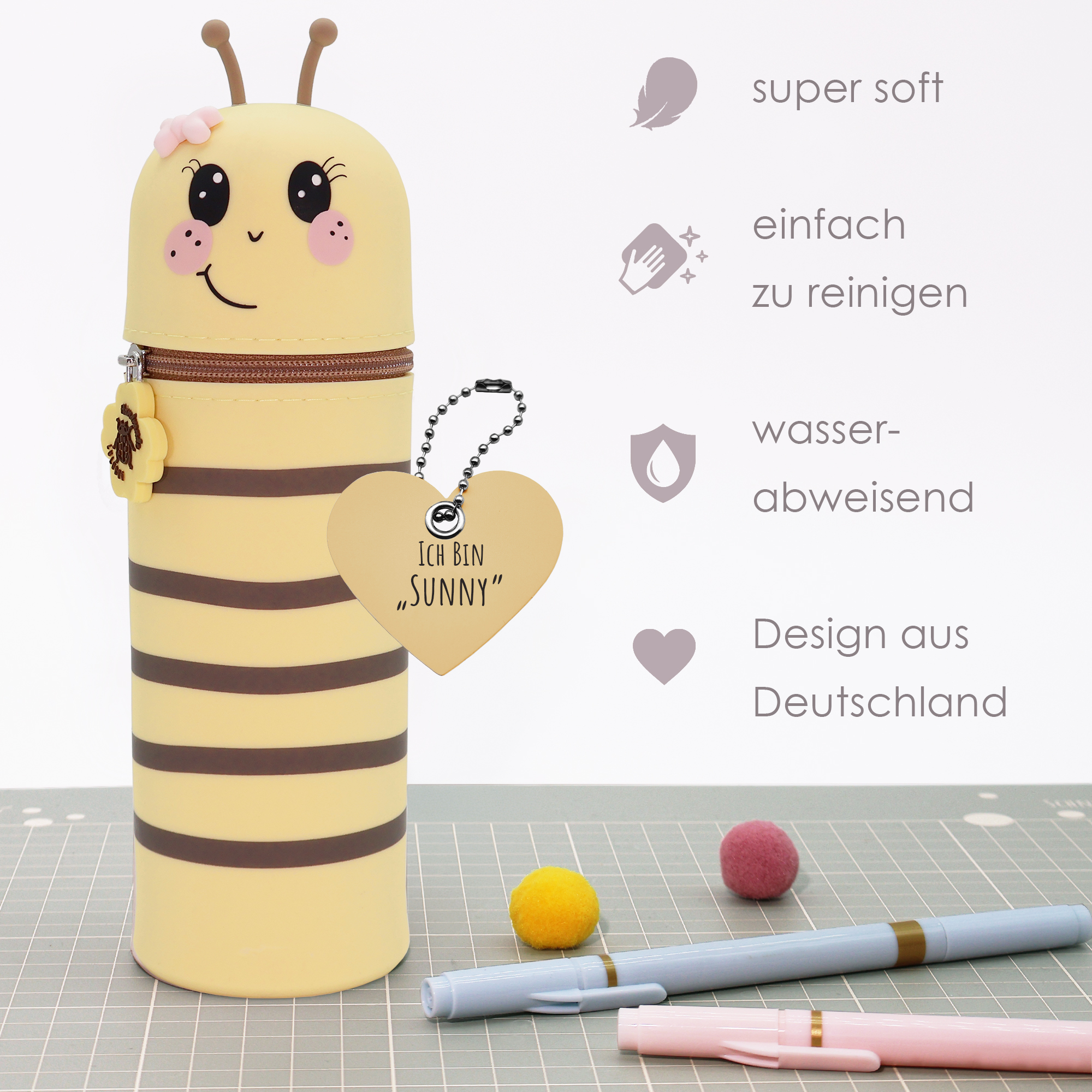 Funny silicone animal pencil case "Sunny the Bee" - Image 2