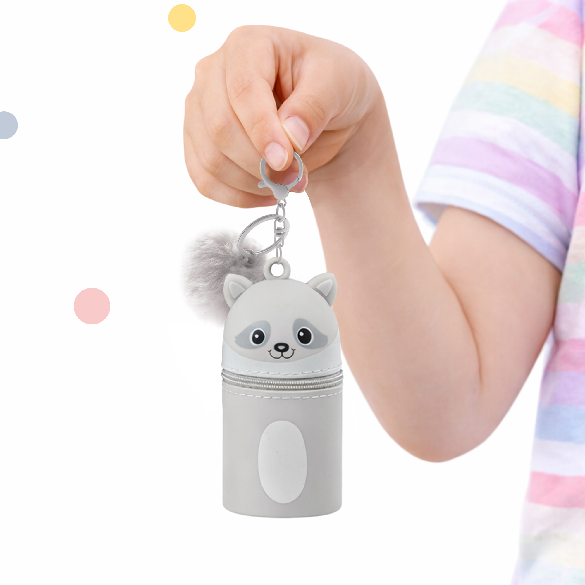 Mini Silikon Anhänger "Waschbär Coony" – Bild 5