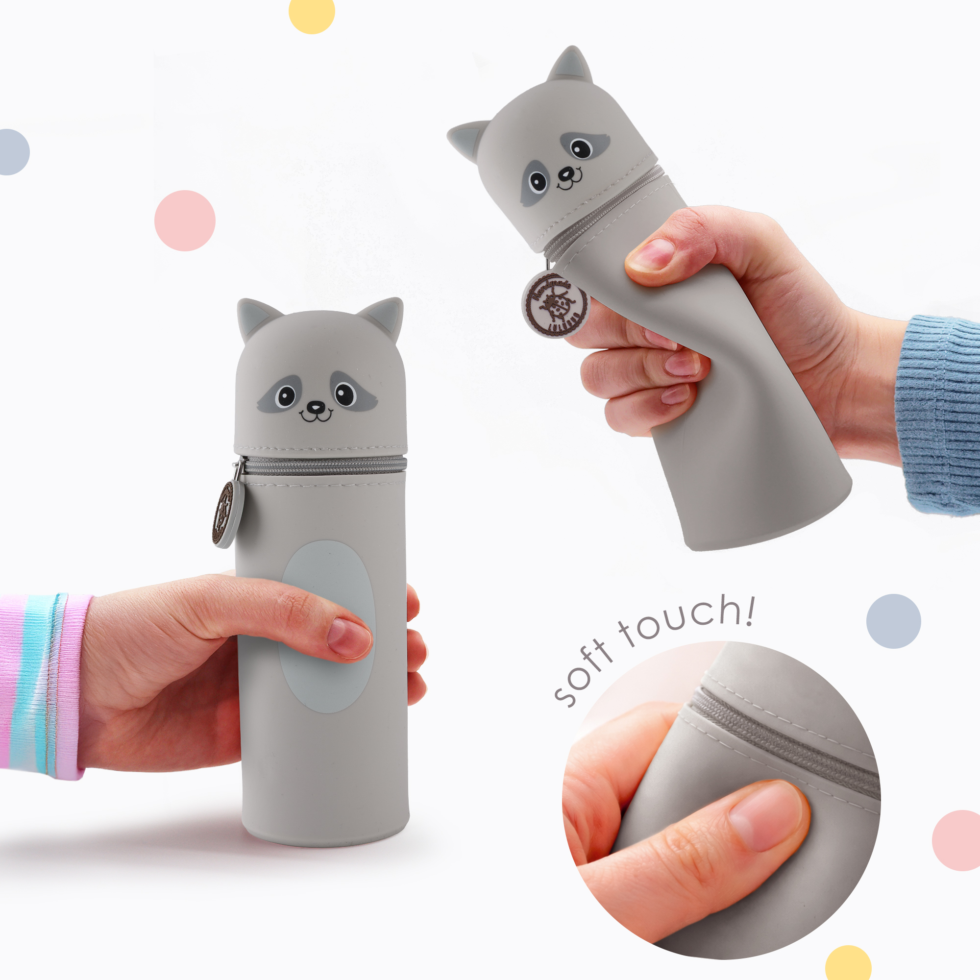 Lustiges Tiermäppchen aus Silikon "Waschbär Coony" – Bild 6