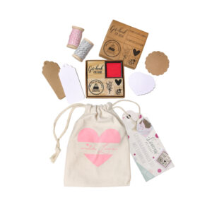 Geschenkanhänger Set mit  Stempeln "With Love"