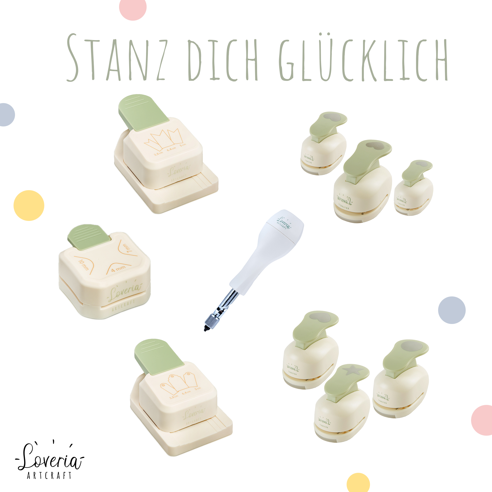 Lochstanzer mit 3 Aufsätzen – Bild 8