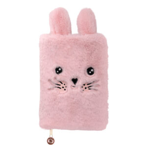 Plüsch Notizbuch "Hase Hoppy", rosé