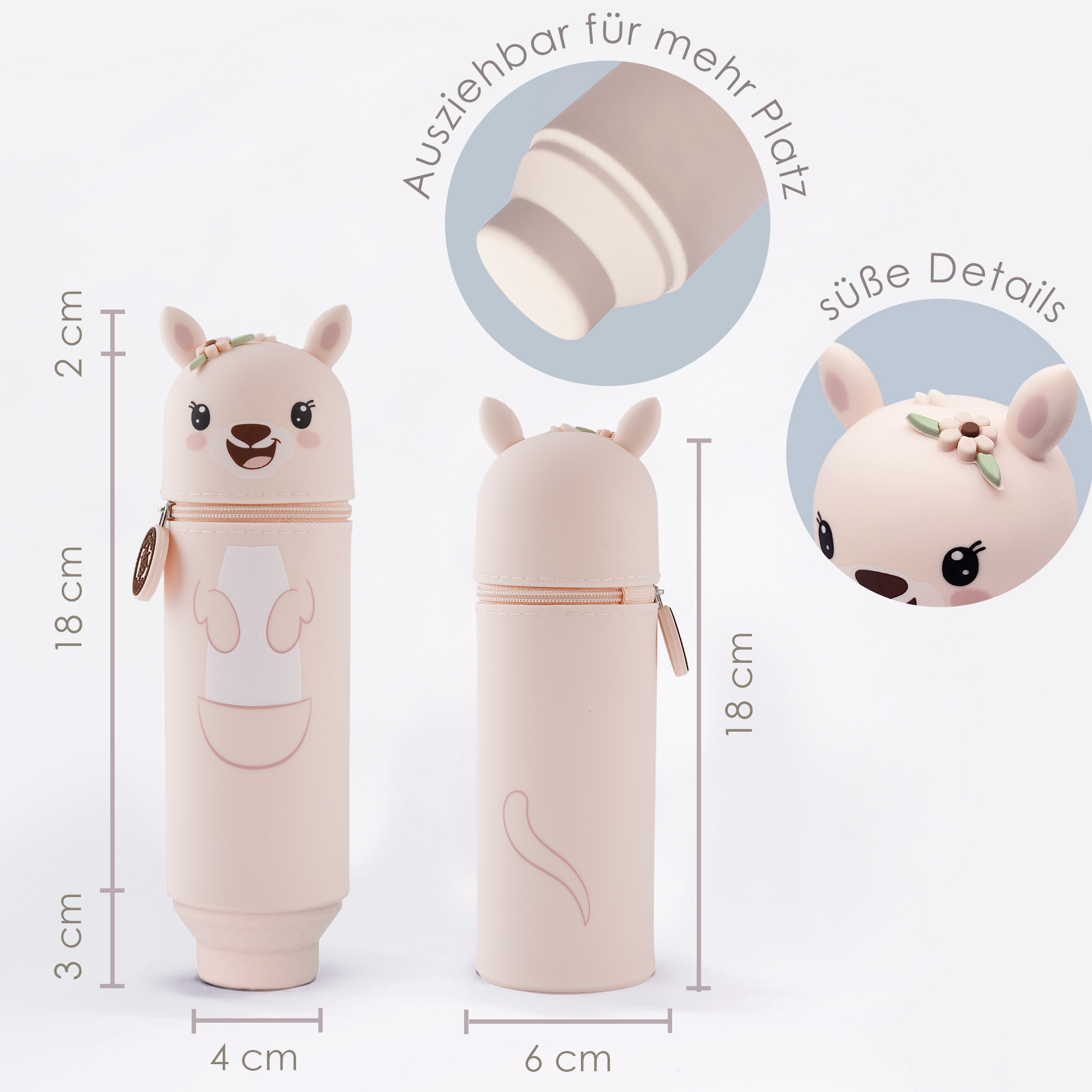 Lustiges Tiermäppchen aus Silikon "Känguru Rosy" – Bild 3