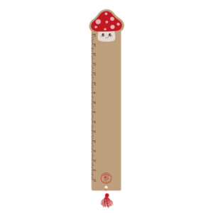 Wooden ruler "Lucky Svampy" with tassel - available from December