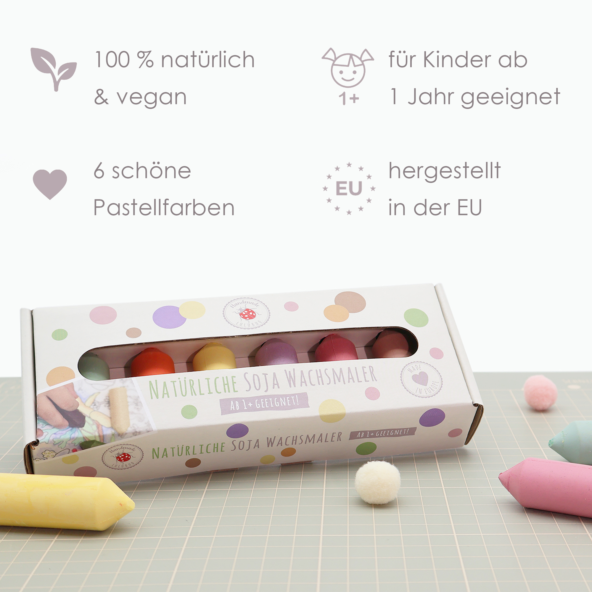 Natural Soy Wax Crayons "Pastel" - Sold Out - Image 2