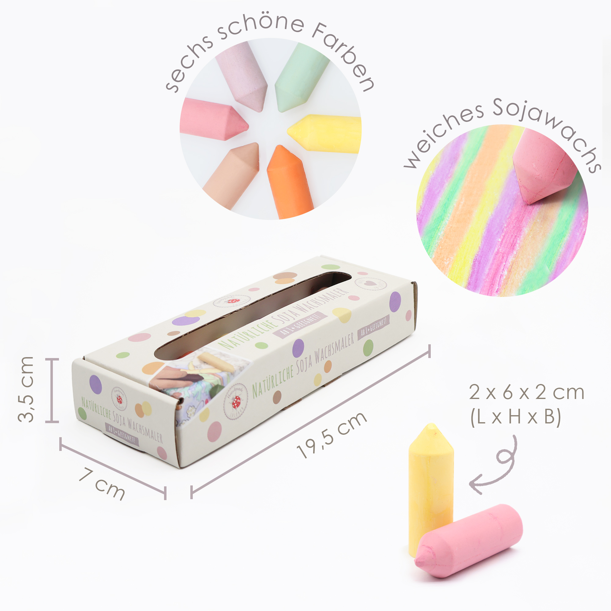 Natural Soy Wax Crayons "Pastel" - Sold Out - Image 3
