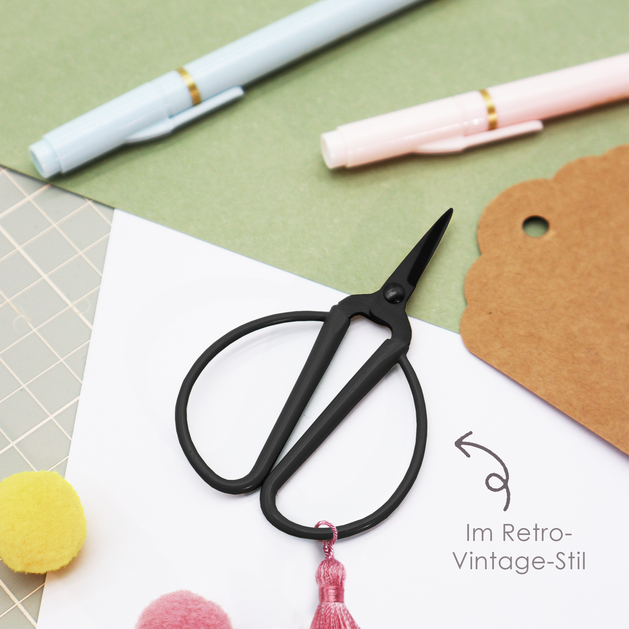 Craft Scissors "Retro Optik" ,black, 8.5 cm - Image 4
