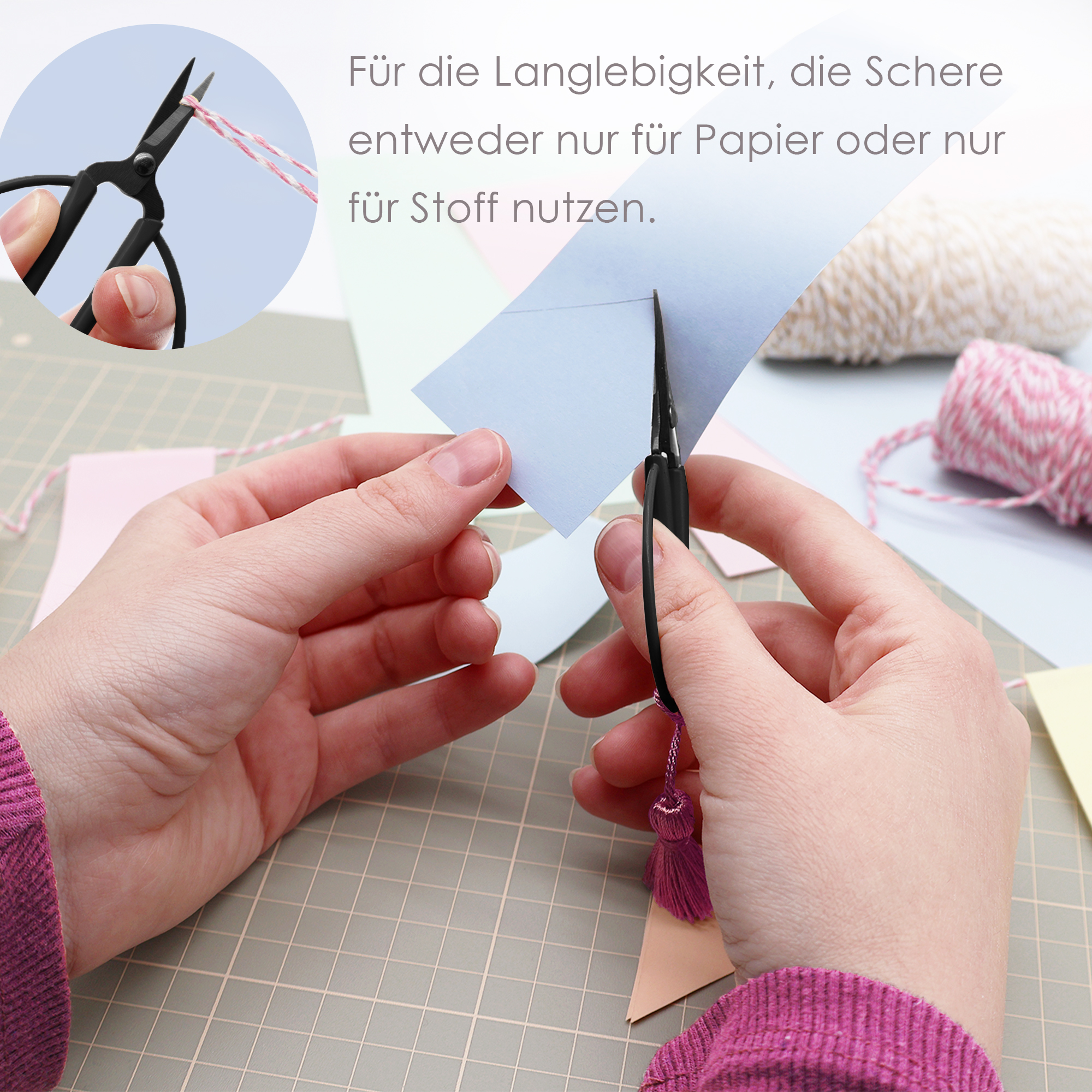 Craft Scissors "Retro Optik" ,black, 8.5 cm - Image 5