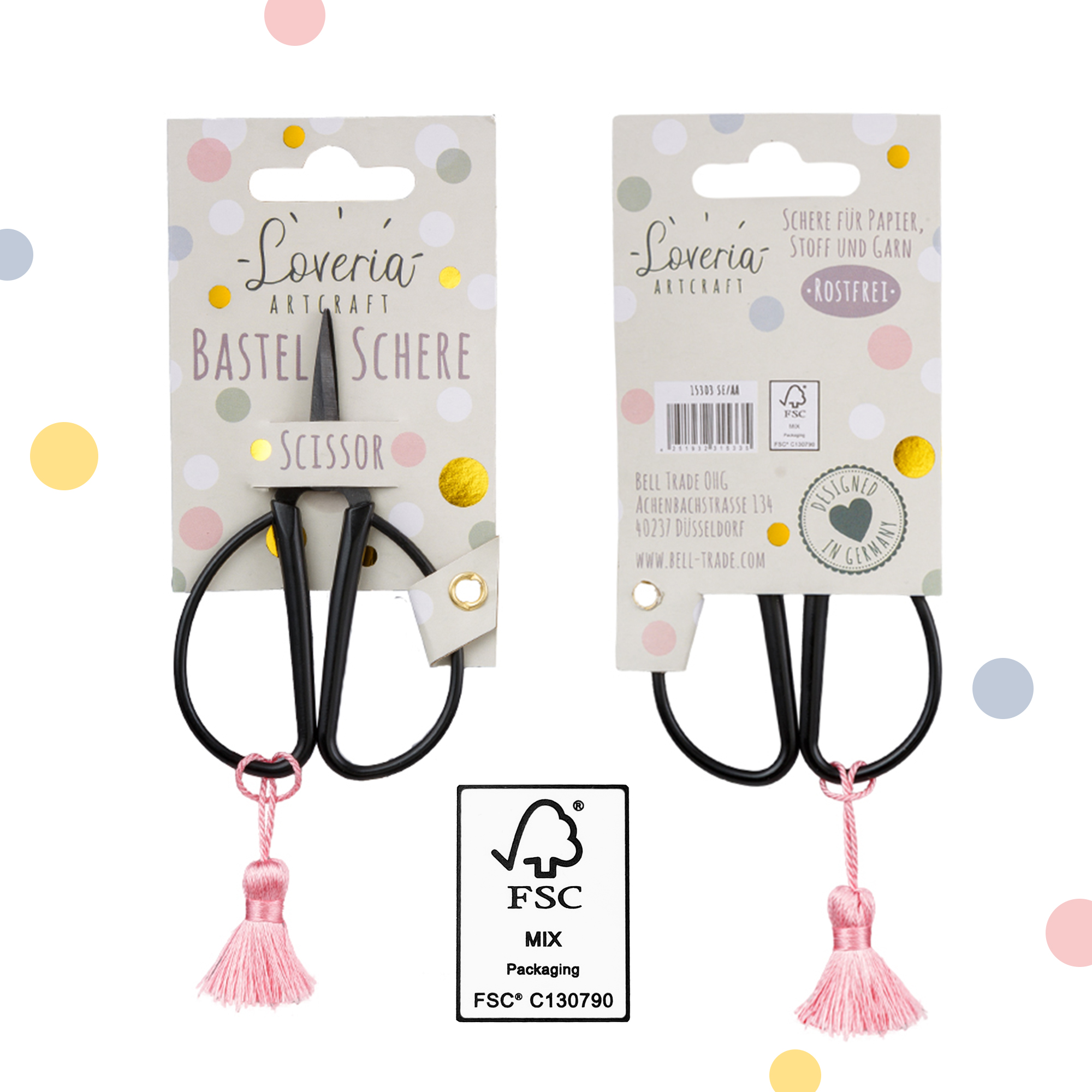 Craft Scissors "Retro Optik" ,black, 8.5 cm - Image 6