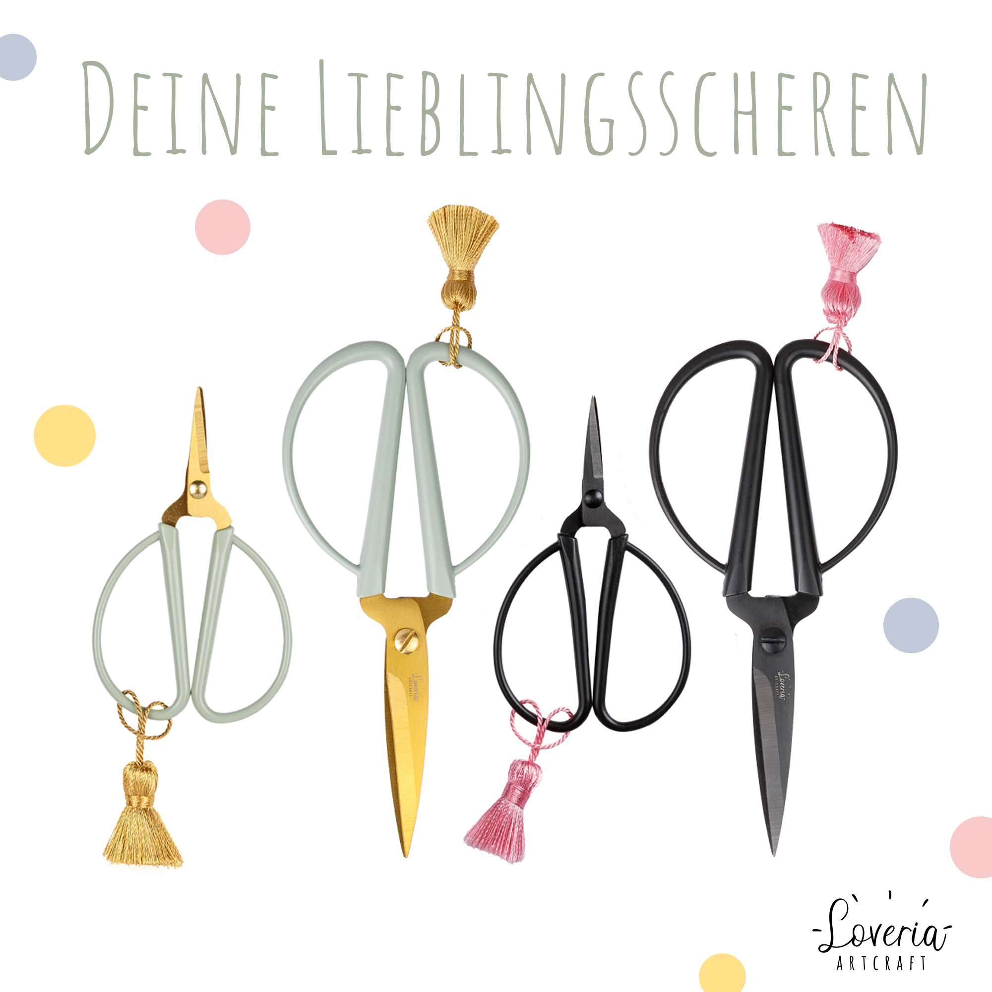 "Retro look" craft scissors, sage-gold, 14.5 cm - Image 8